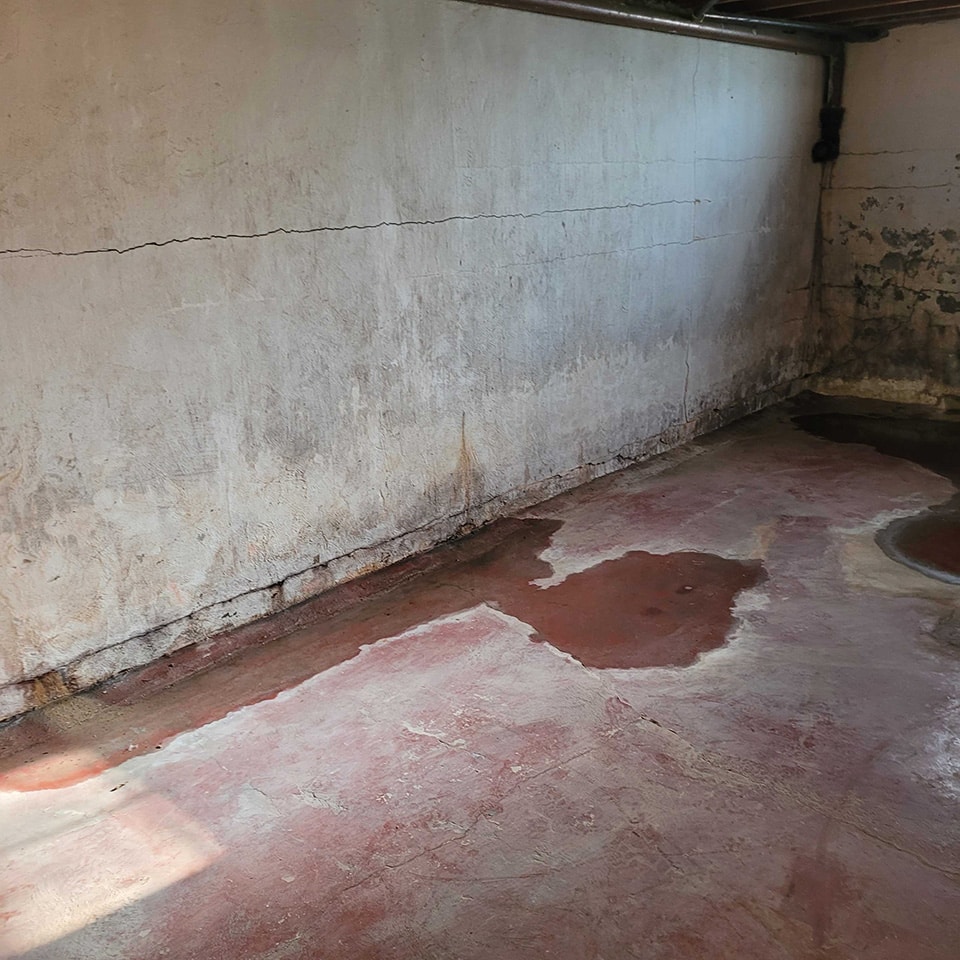 Basement with water leak