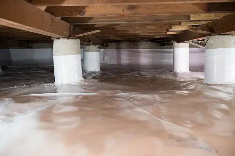 waterproofed crawlspace